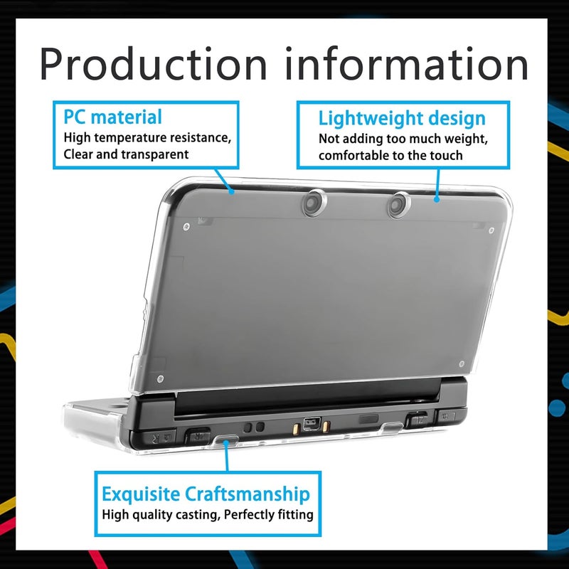 DTOL New 3DS XL Case - Ultra Clear Crystal Transparent Hard Shell Protective Case Cover Skin Shell for 2015 New Nintendo 3DS LL - Image 5